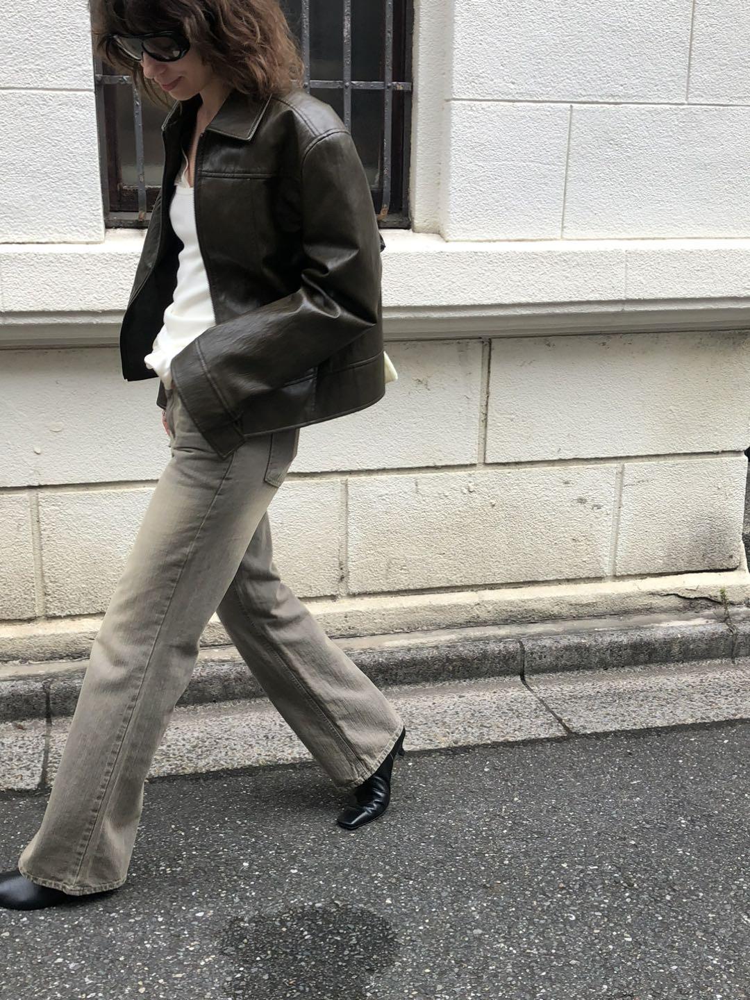 老錢風皮革外套